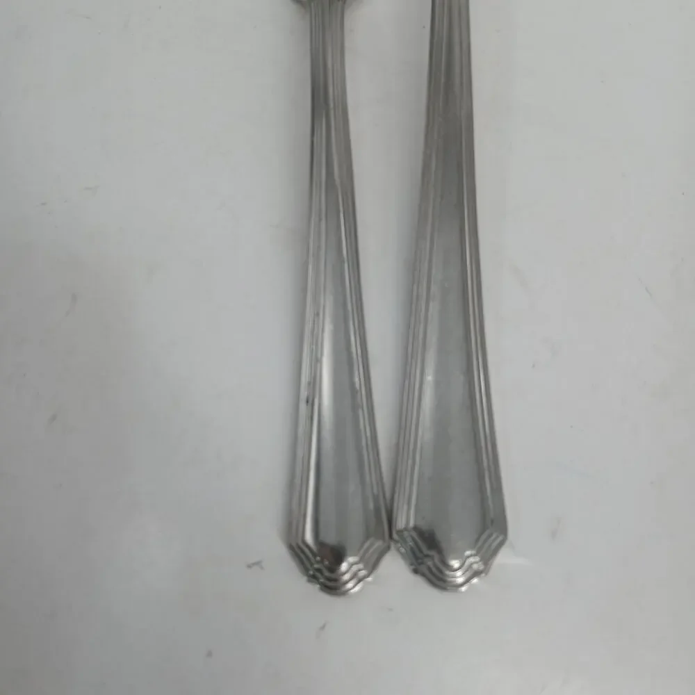 2X Forks Lenox ARCHWAY Dinner Salad Forks Hollow Handle French Stainless
